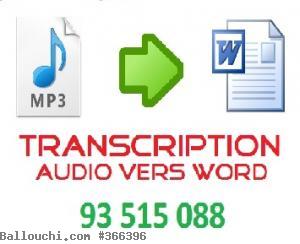 Transcription Audio vers Word
